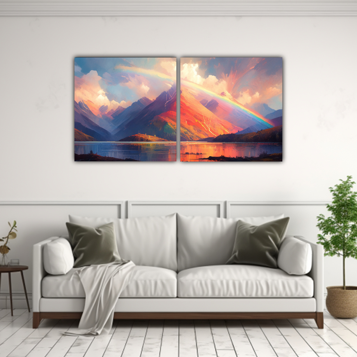 pinturas-abstractas-en-tela-canvas-equilibrio-monta-a-y-arco-ris-1