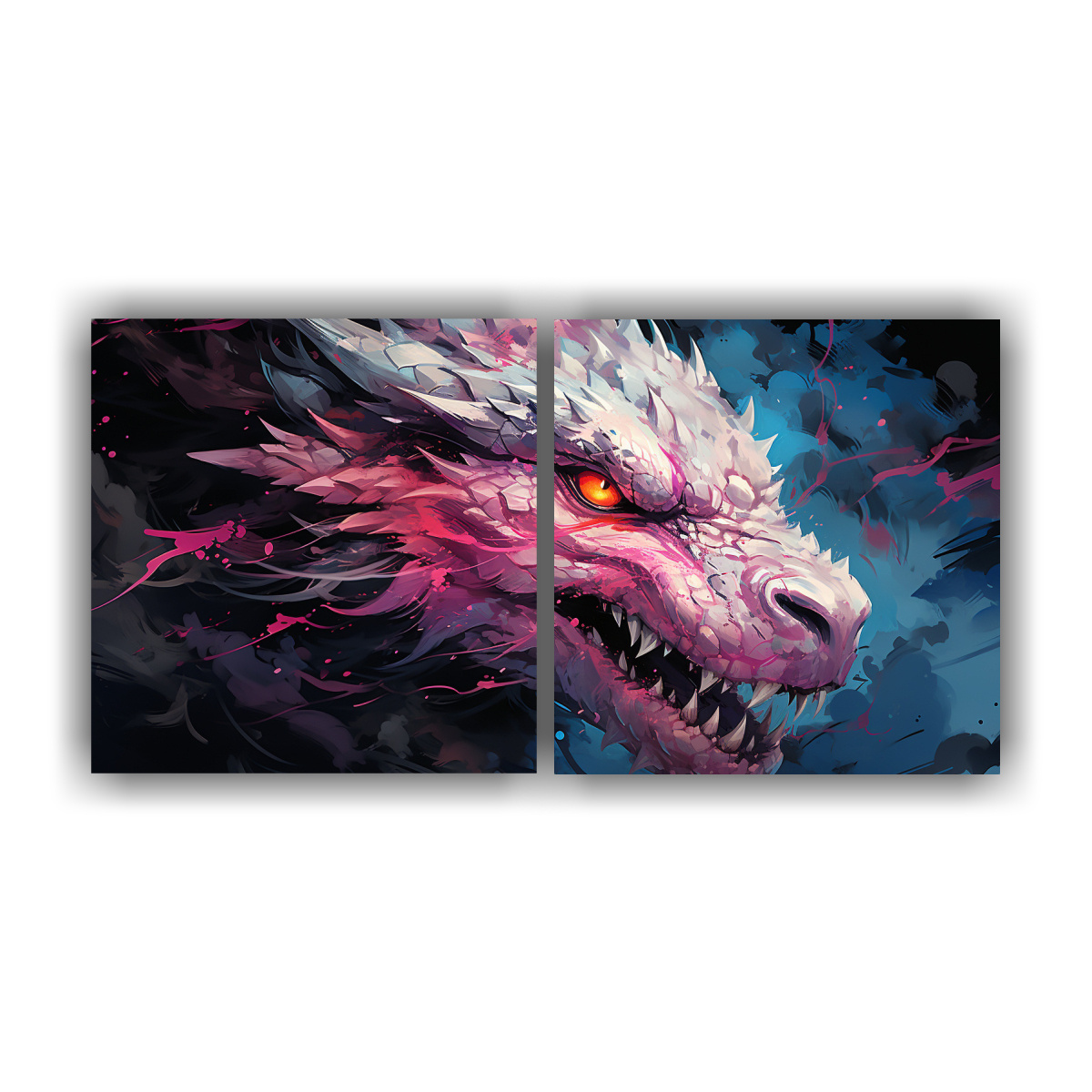 pinturas-art-sticas-de-drag-n-en-blanco-y-rosa-equilibrio-visual-en-arte-de-pared