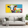 pinturas-de-arte-pop-neo-de-una-vaca-hereford-en-arco-ris-y-colores-amarillos-1
