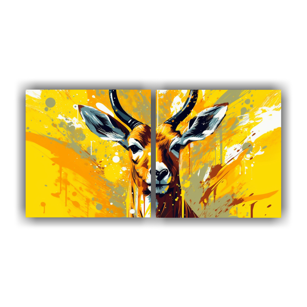 pinturas-de-comedor-dos-cuadros-tonos-ant-lope-amarillo-pop-art-neo-