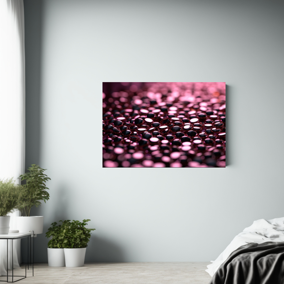 pinturas-de-decoraci-n-abstracta-en-fondo-negro-con-brillo-rosa-1