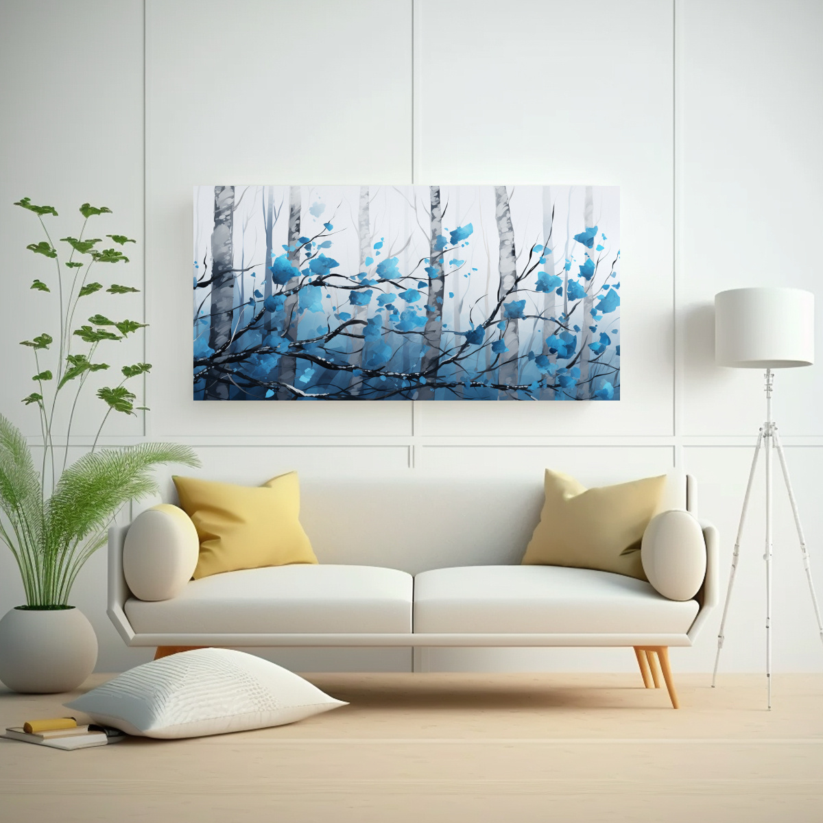 pinturas-de-decoraci-n-arte-de-pared-estilo-abedul-en-negro-y-azul-atm-sfera-neonoir-1-1