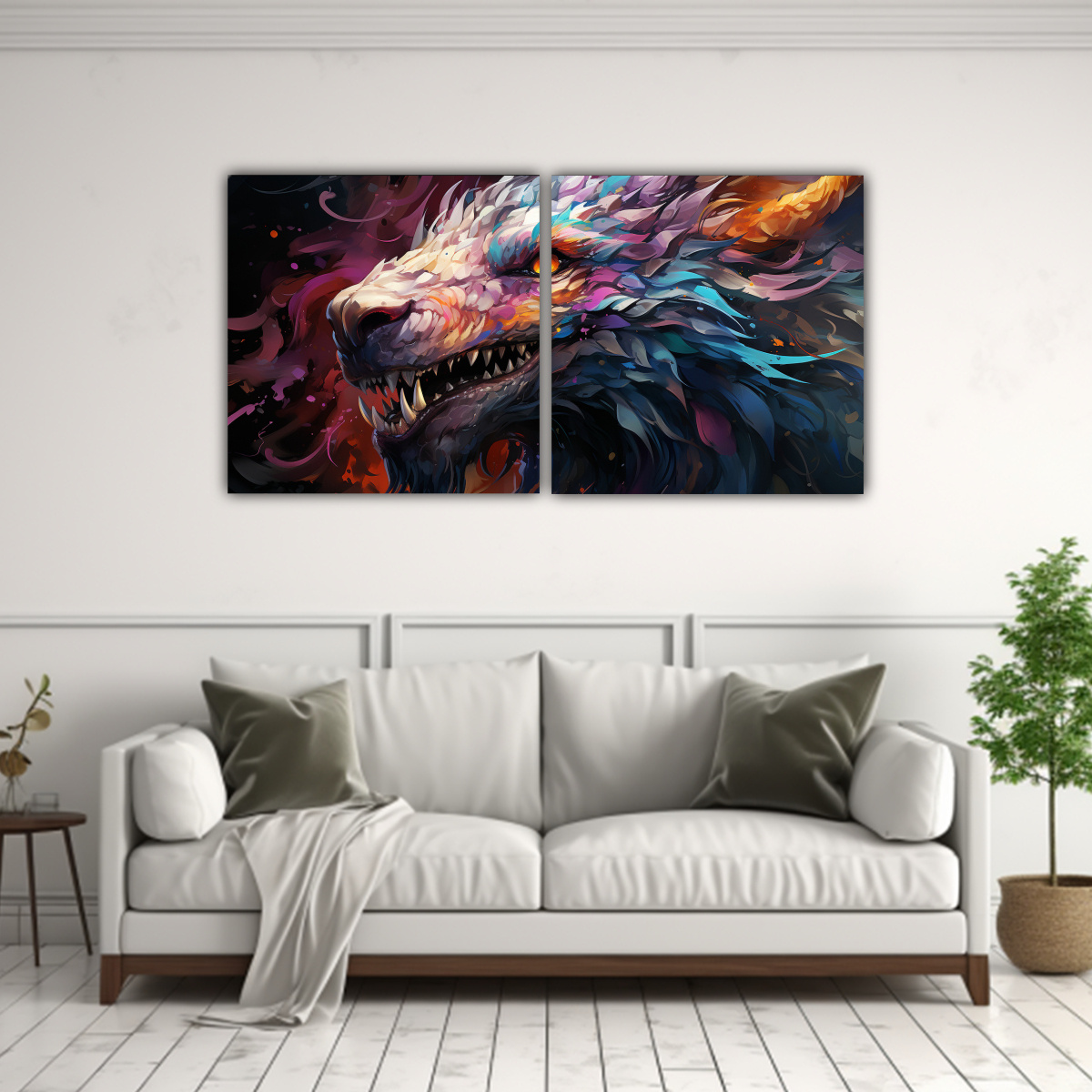 pinturas-de-decoraci-n-de-un-drag-n-en-colores-arco-ris-y-blanco-en-neonoir-1-1