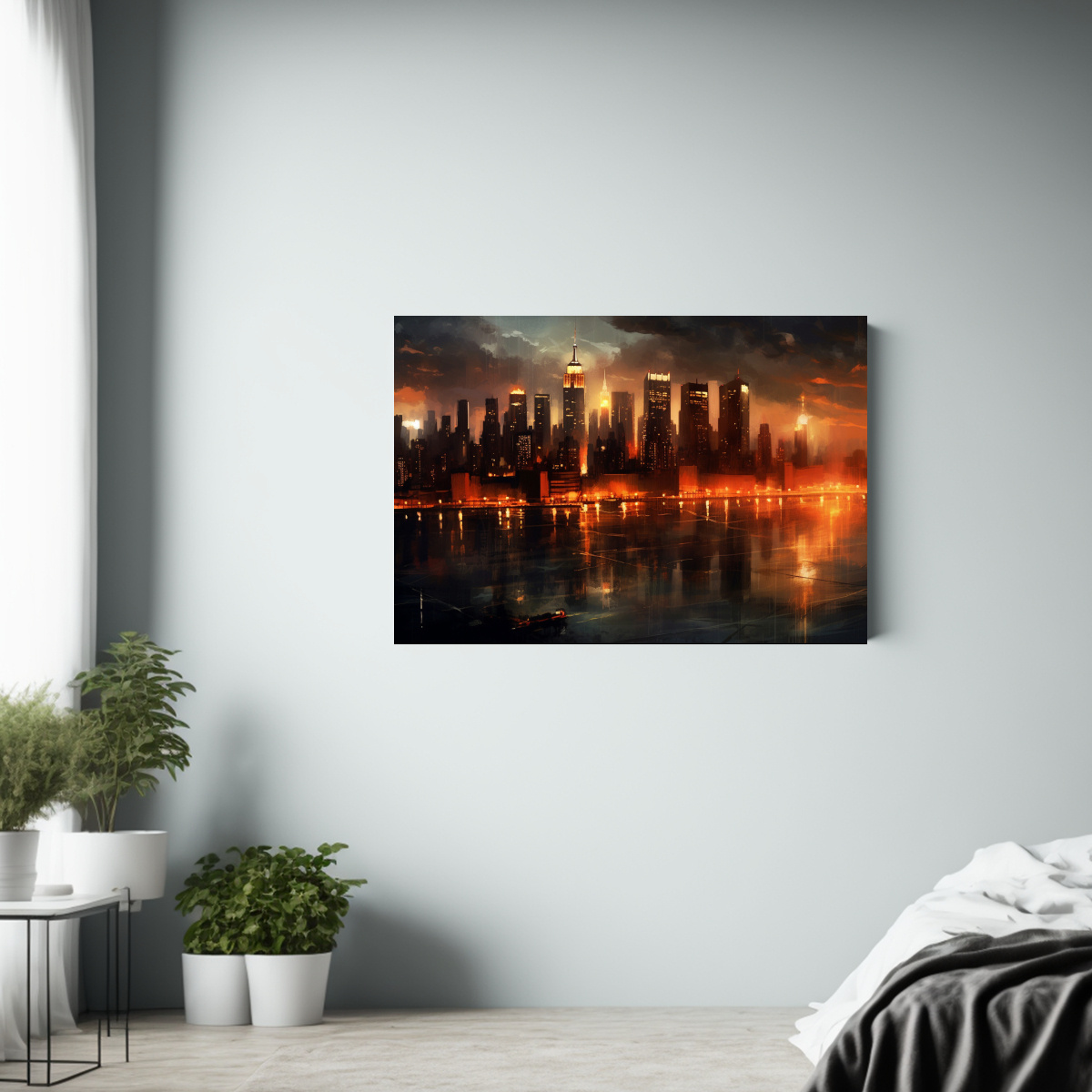 pinturas-de-decoraci-n-de-vista-nocturna-de-gotham-city-en-esquema-creativo-de-arte-fino-1