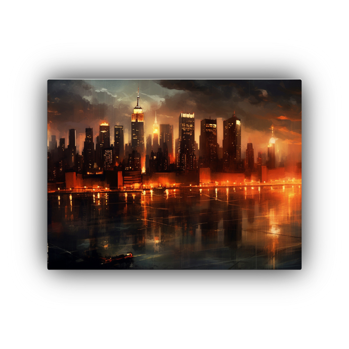 pinturas-de-decoraci-n-de-vista-nocturna-de-gotham-city-en-esquema-creativo-de-arte-fino