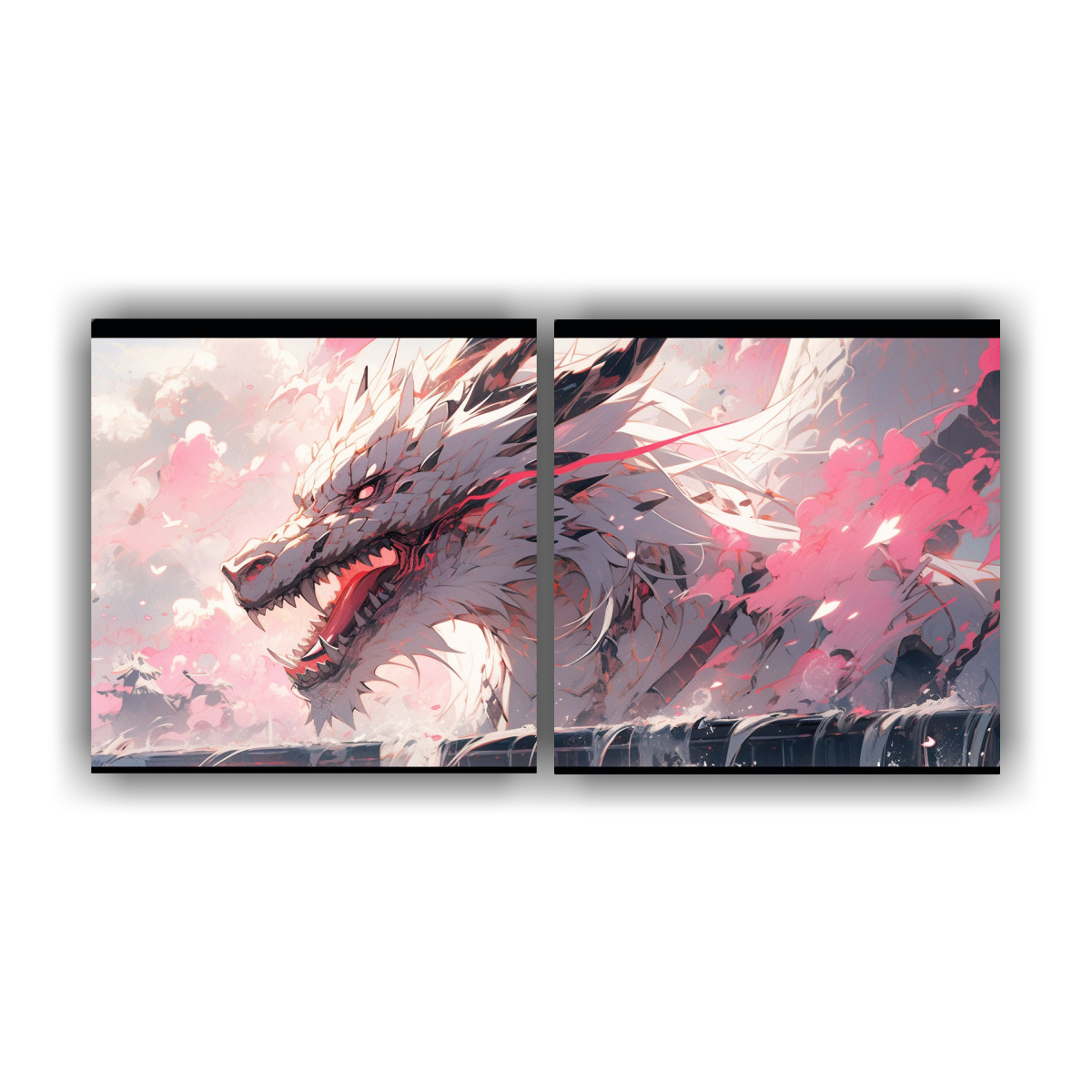 pinturas-de-decoraci-n-en-bastidor-drag-n-blanco-y-rosa-en-ambiente-neonoir