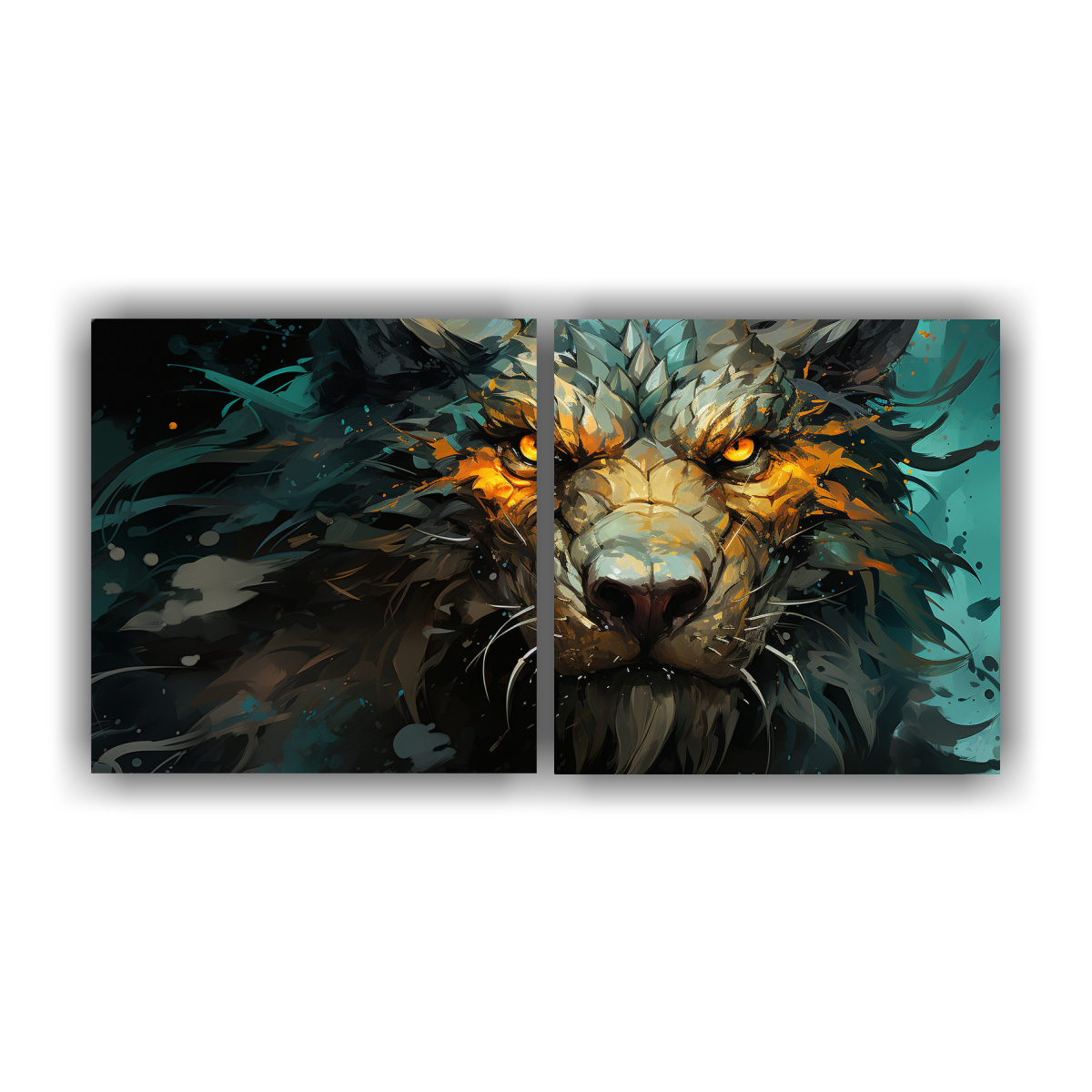 pinturas-de-decoraci-n-en-estilo-galer-a-drag-n-amarillo-y-verde-en-atm-sfera-neonoir-