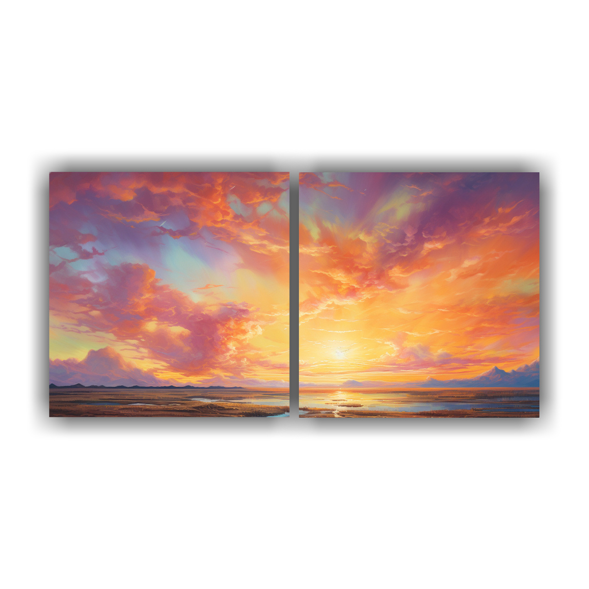 pinturas-de-decoraci-n-expresi-n-personalidad-amanecer-y-atardecer-con-arco-ris-y-amarillo