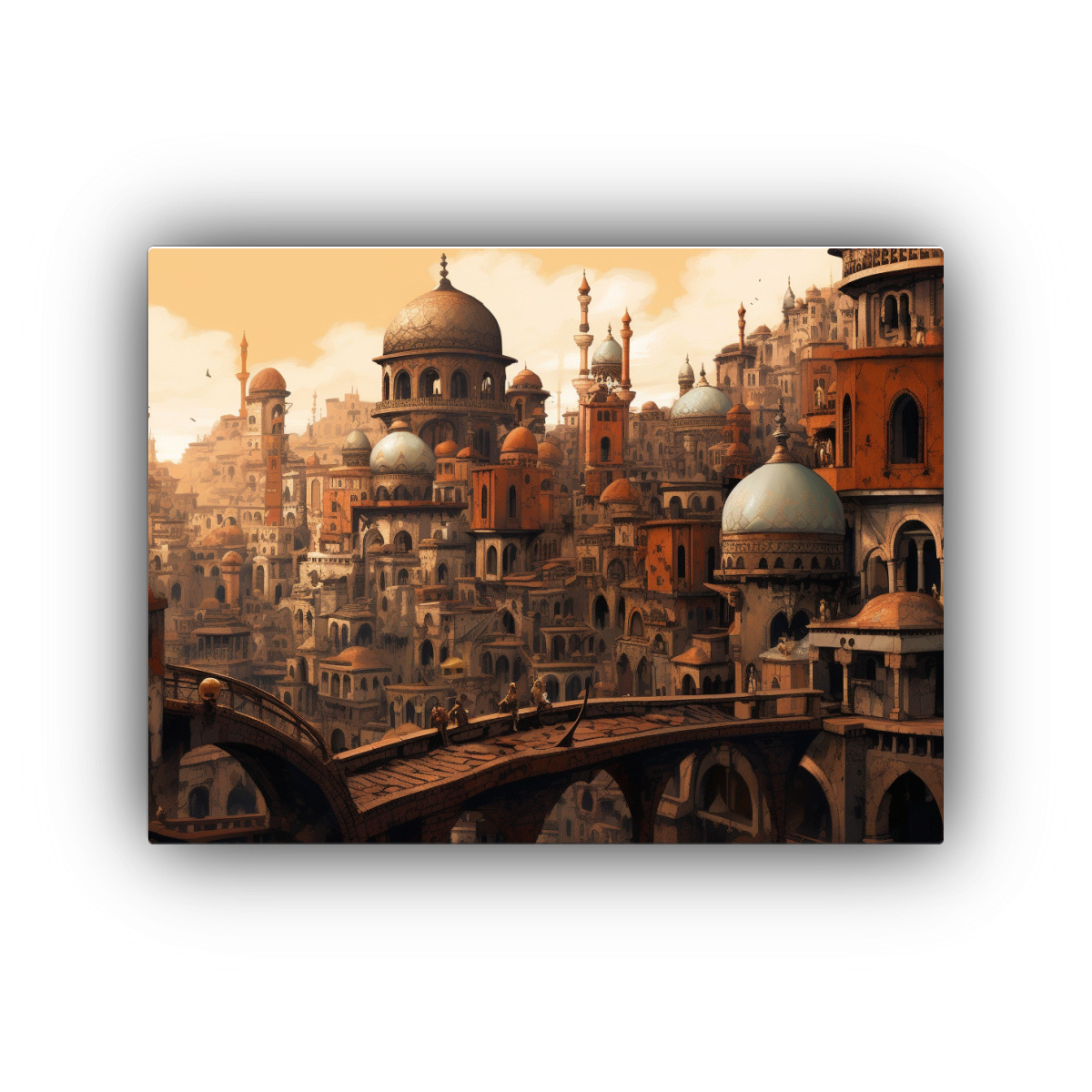 pinturas-de-decoraci-n-marr-n-para-la-ciudad-arte-tonos-poderosos