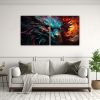 pinturas-de-pared-abstracci-n-maestra-drag-n-en-colores-arco-ris-y-turquesa-1