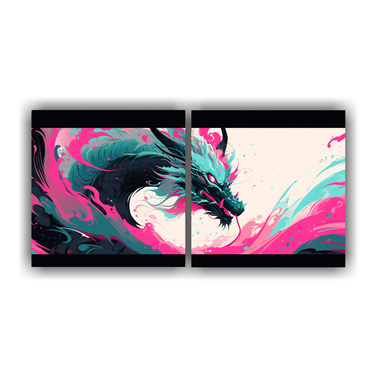 pinturas-de-pared-drag-n-en-turquesa-y-rosa-con-atmosfera-neonoir