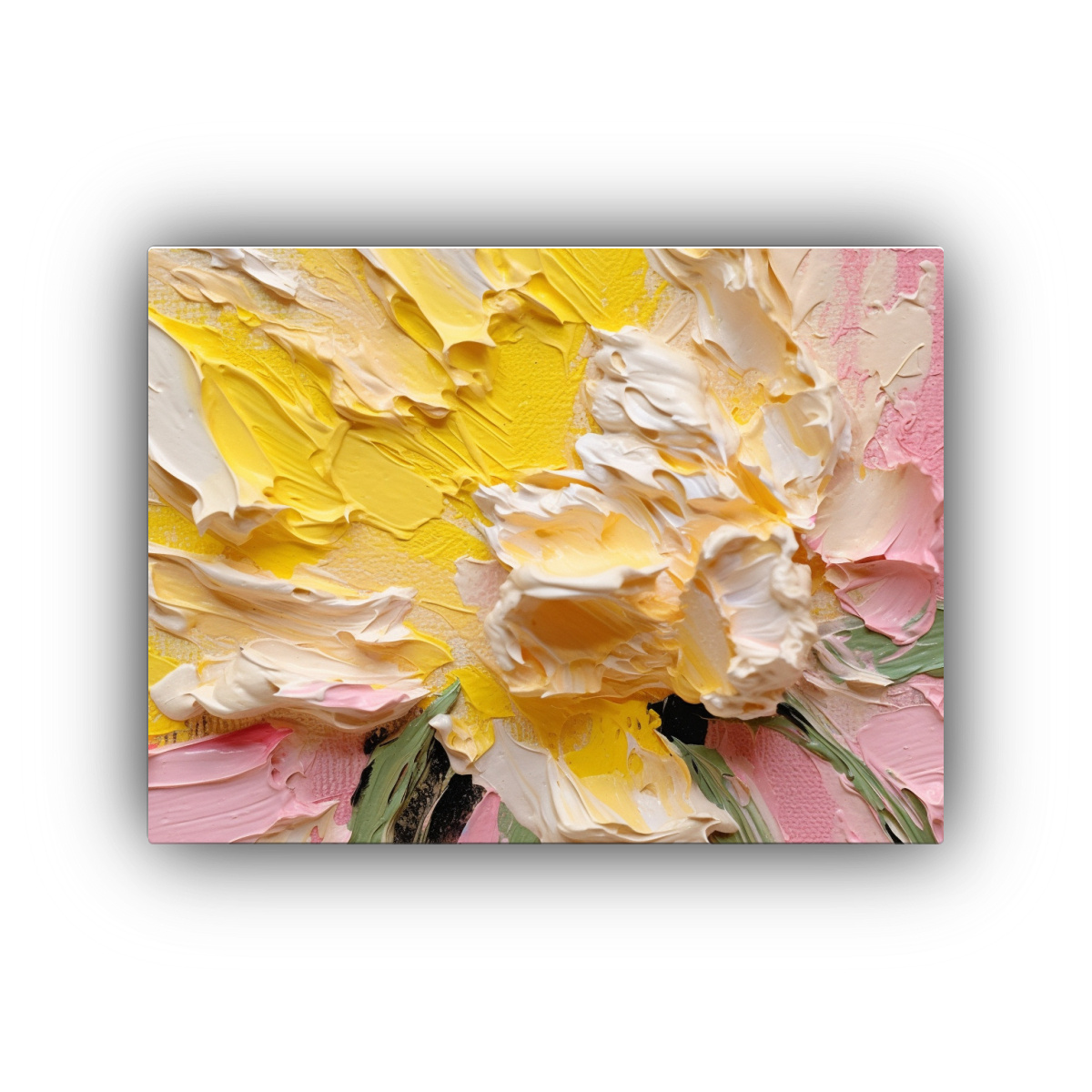 pinturas-decorativas-abstractas-estilo-sol-girasol-amarillo-claro-