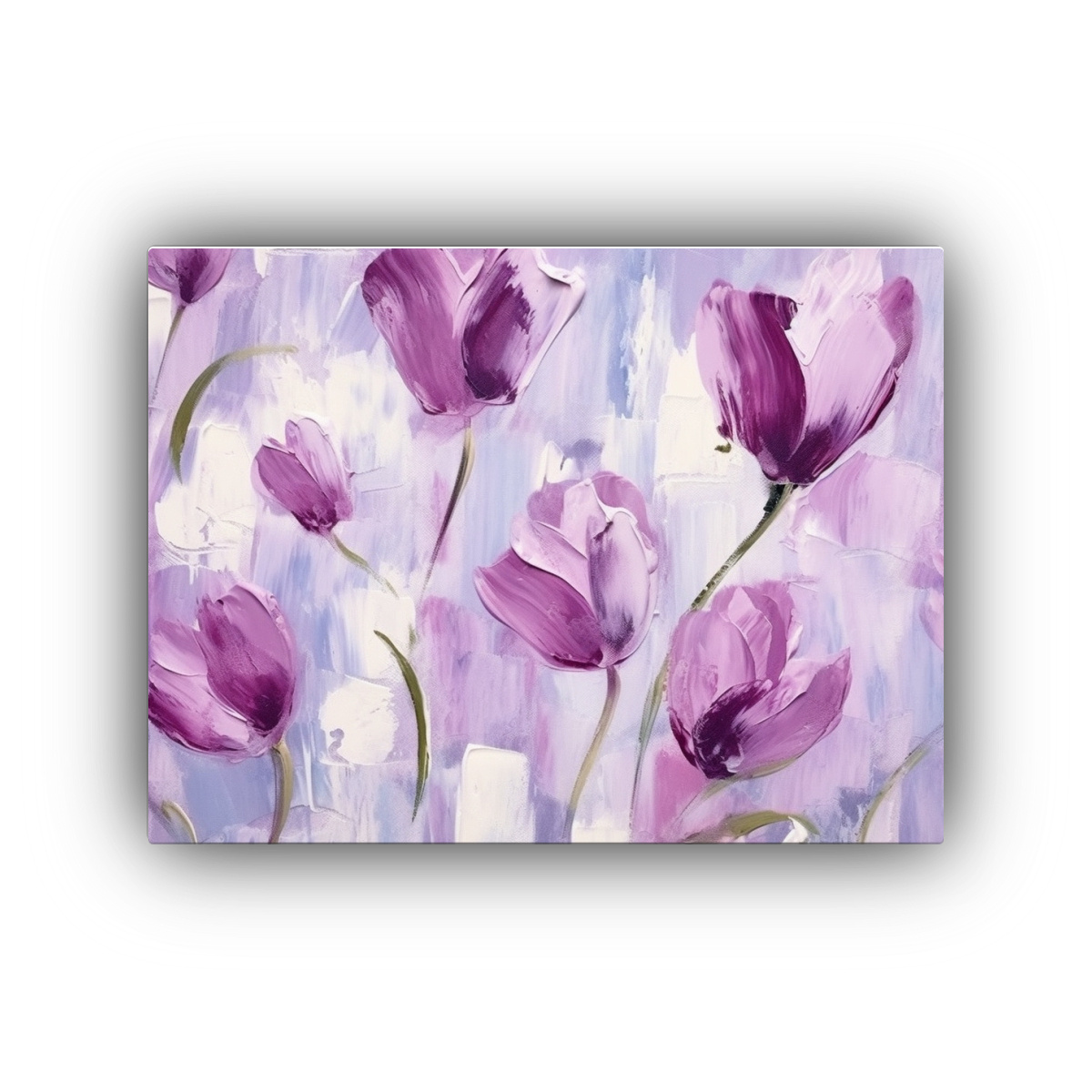 pinturas-decorativas-actuales-con-trazos-caprichosos-de-tulipanes-bohemios-orqu-dea-p-rpura