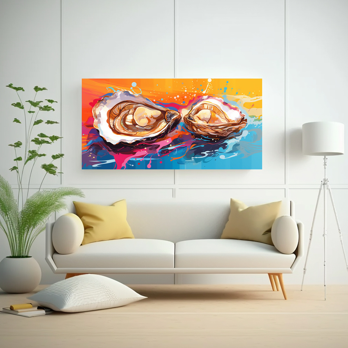 pinturas-decorativas-acuarela-estrellados-ostras-en-colores-deslumbrantes-y-miel-arte-pop-neo-1-1