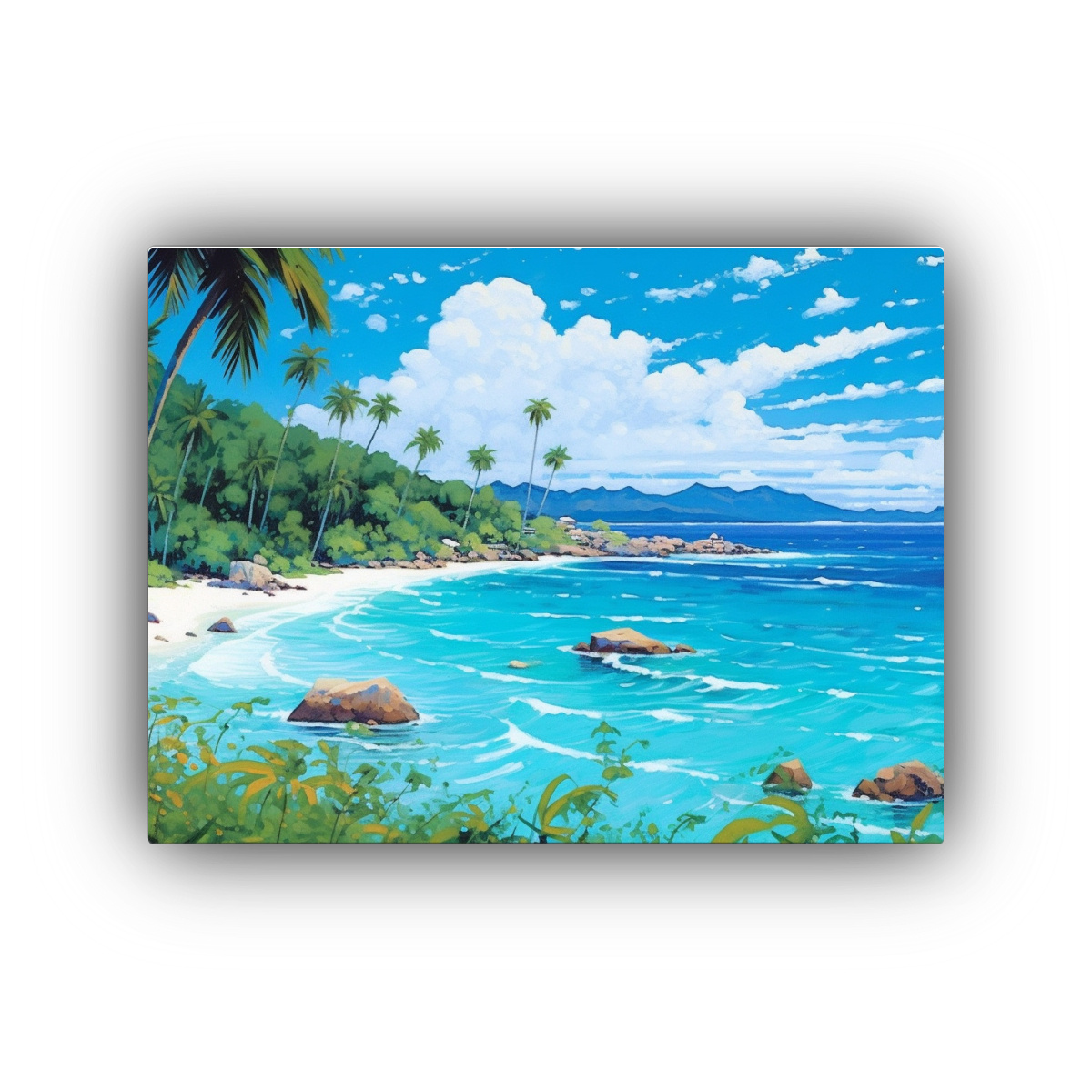pinturas-decorativas-arte-natural-en-una-playa-blanca-isle-a-con-palmeras-y-agua-azul-