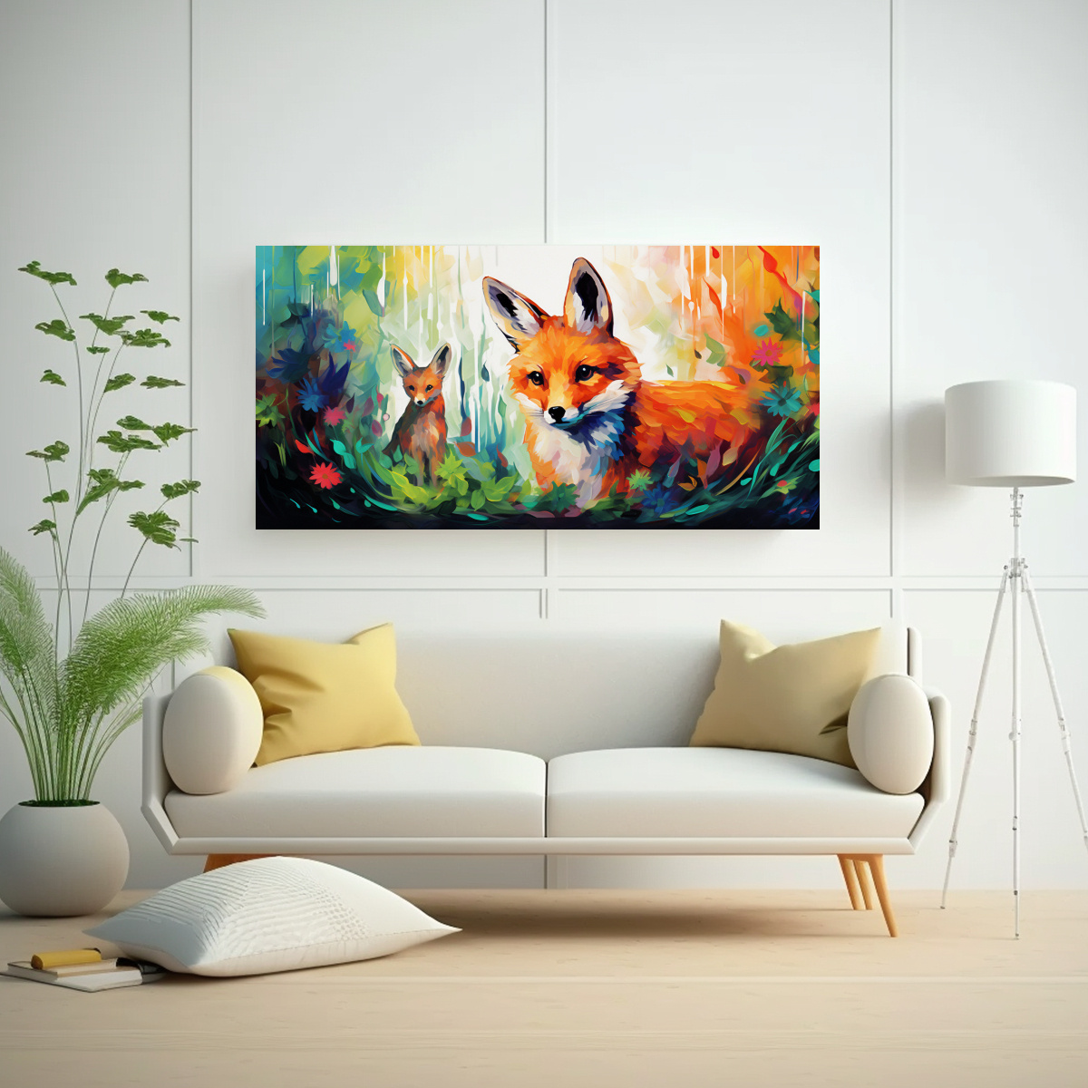 pinturas-decorativas-de-animales-del-bosque-en-colores-iridiscentes-y-vivos-1