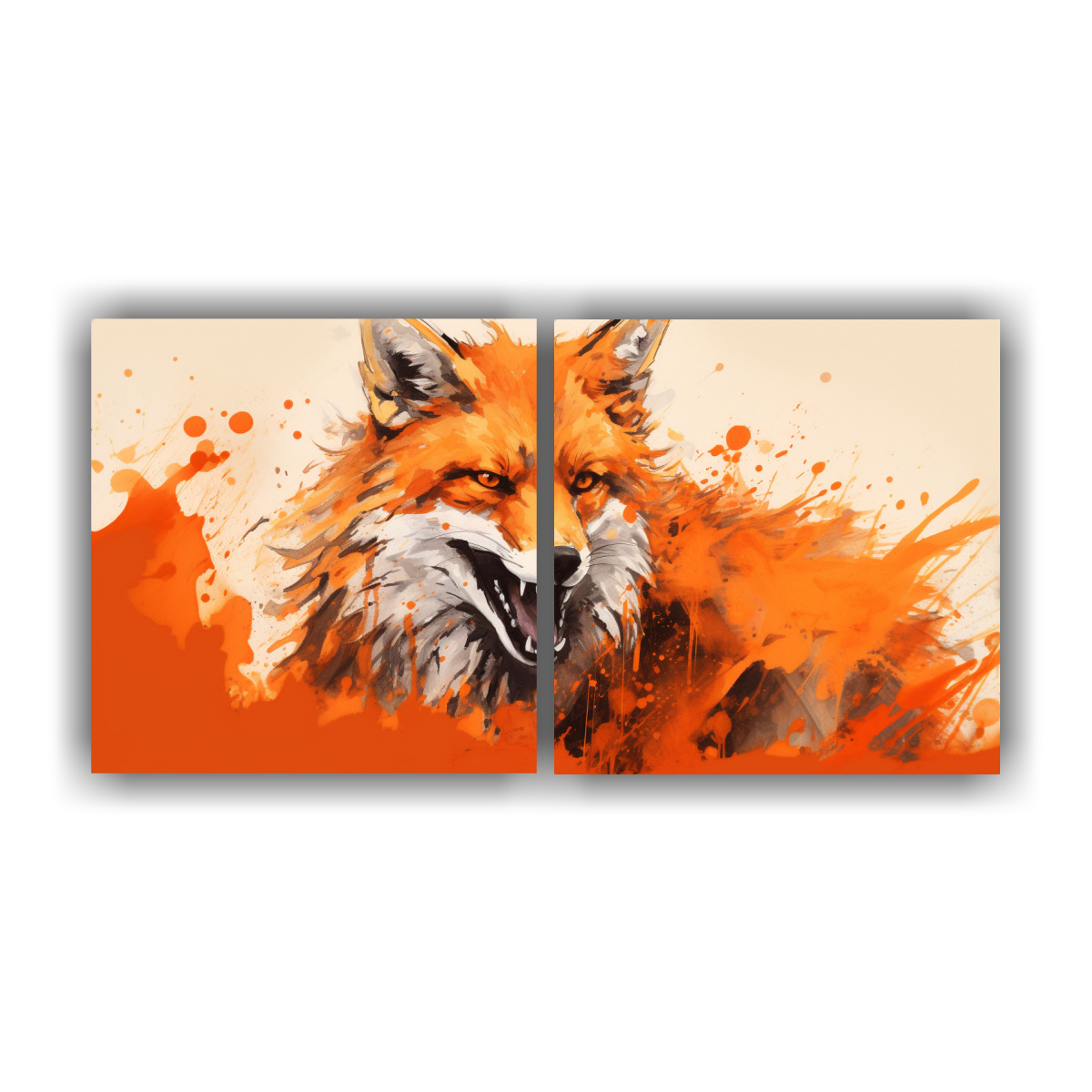 pinturas-decorativas-de-animales-legendarios-en-tonos-mezclados-y-naranja-quemado
