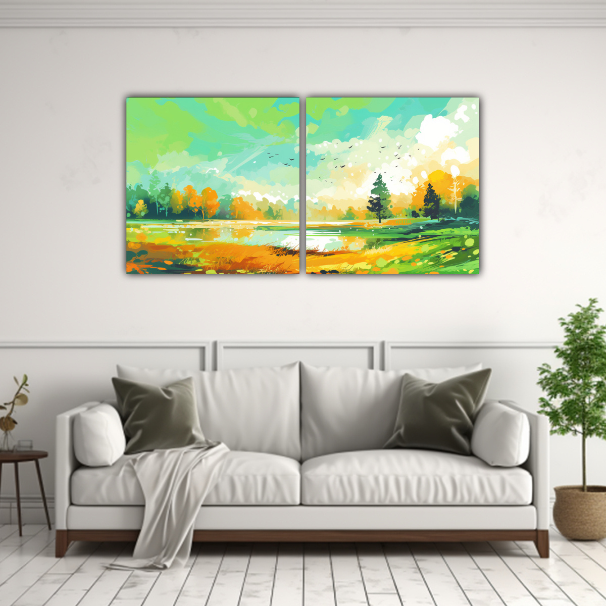 pinturas-decorativas-de-paisaje-oto-al-con-colores-verdes-neo-pop-1-1