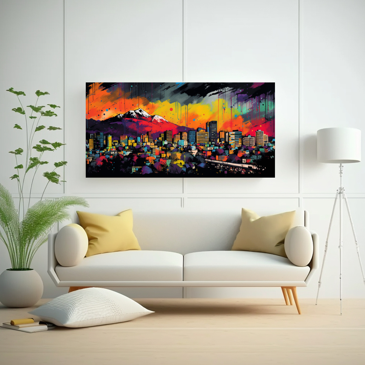 pinturas-decorativas-de-santiago-city-en-chile-en-colores-arco-ris-y-negro-1-1