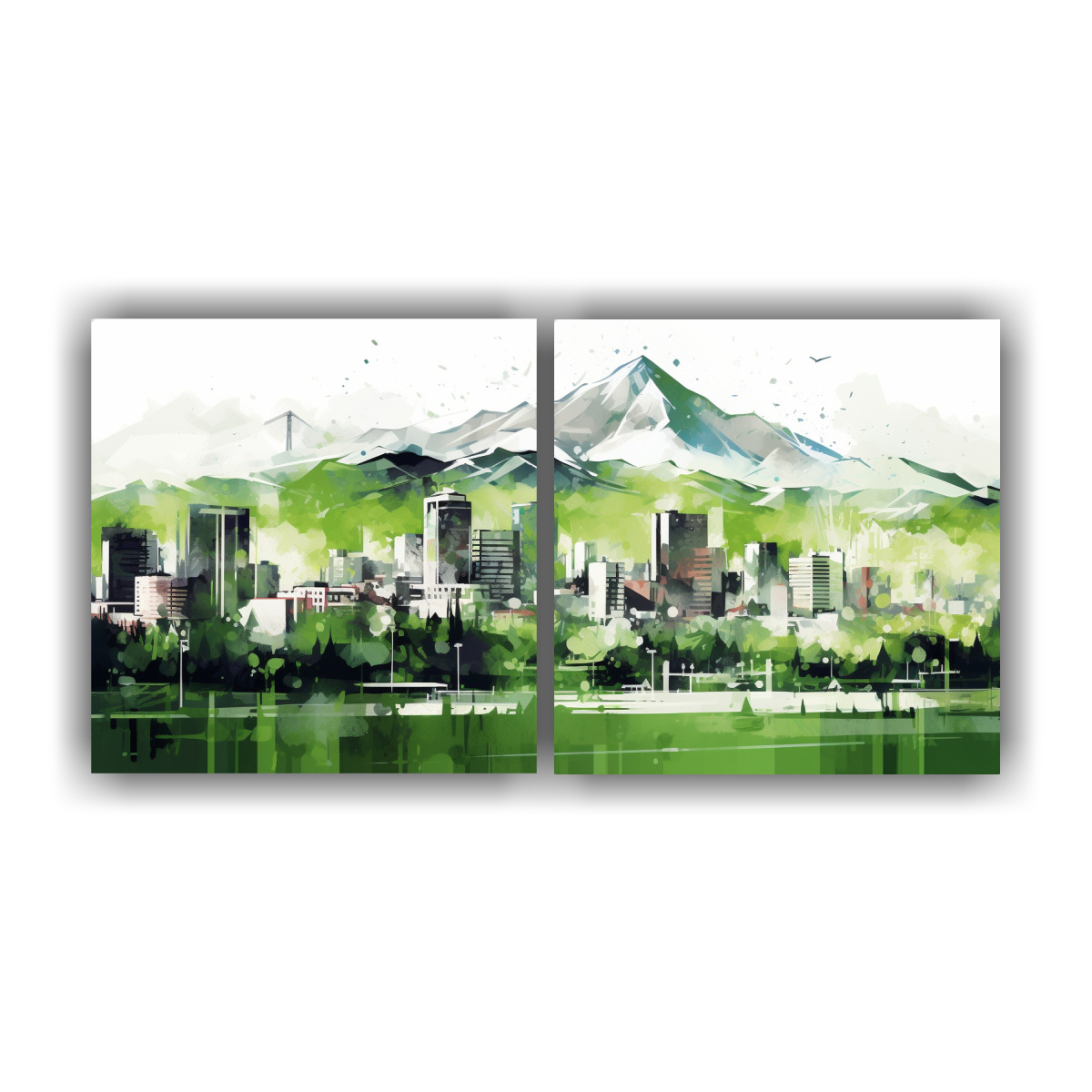 pinturas-decorativas-de-santiago-en-chile-en-verde-y-blanco-estilo-neo