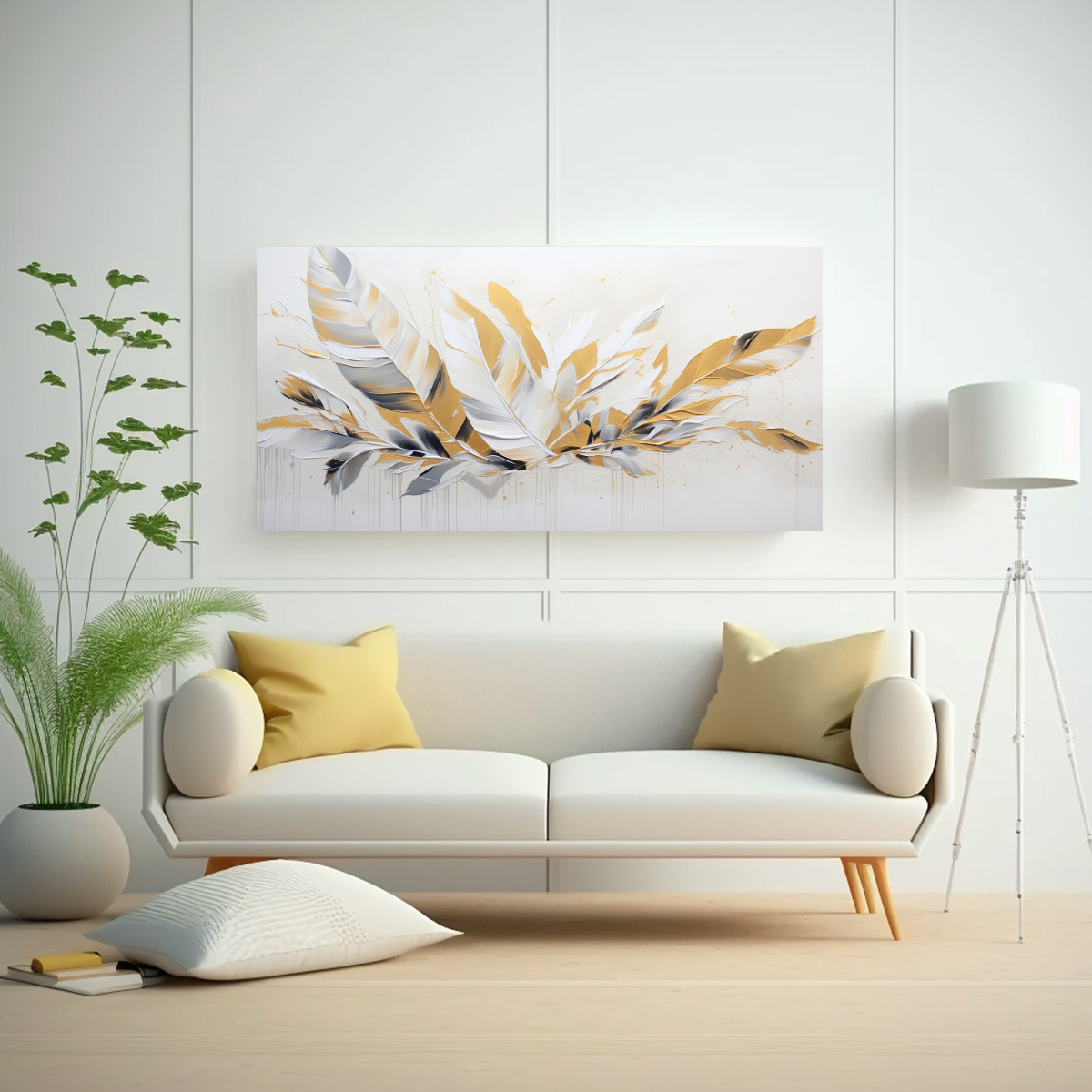pinturas-decorativas-en-hojas-de-pl-tano-blanco-y-dorado-con-atm-sfera-neonoir-1