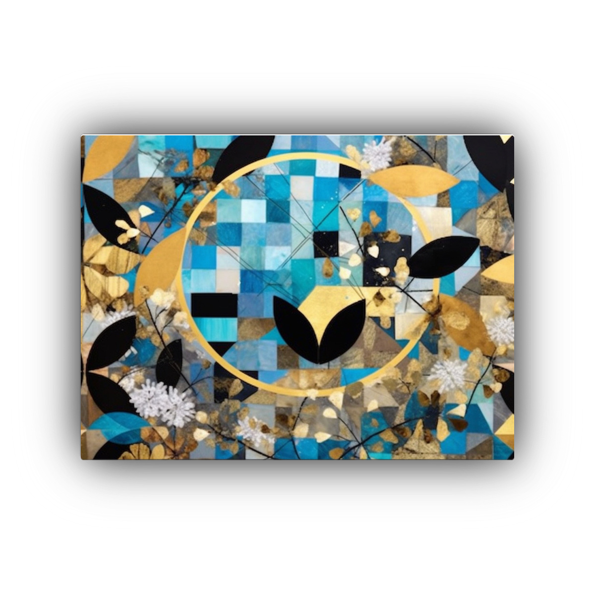 pinturas-decorativas-en-negro-y-dorado-con-patr-n-triangular-y-circular-