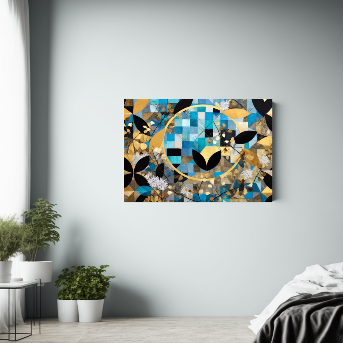 pinturas-decorativas-en-negro-y-dorado-con-patr-n-triangular-y-circular-1-1