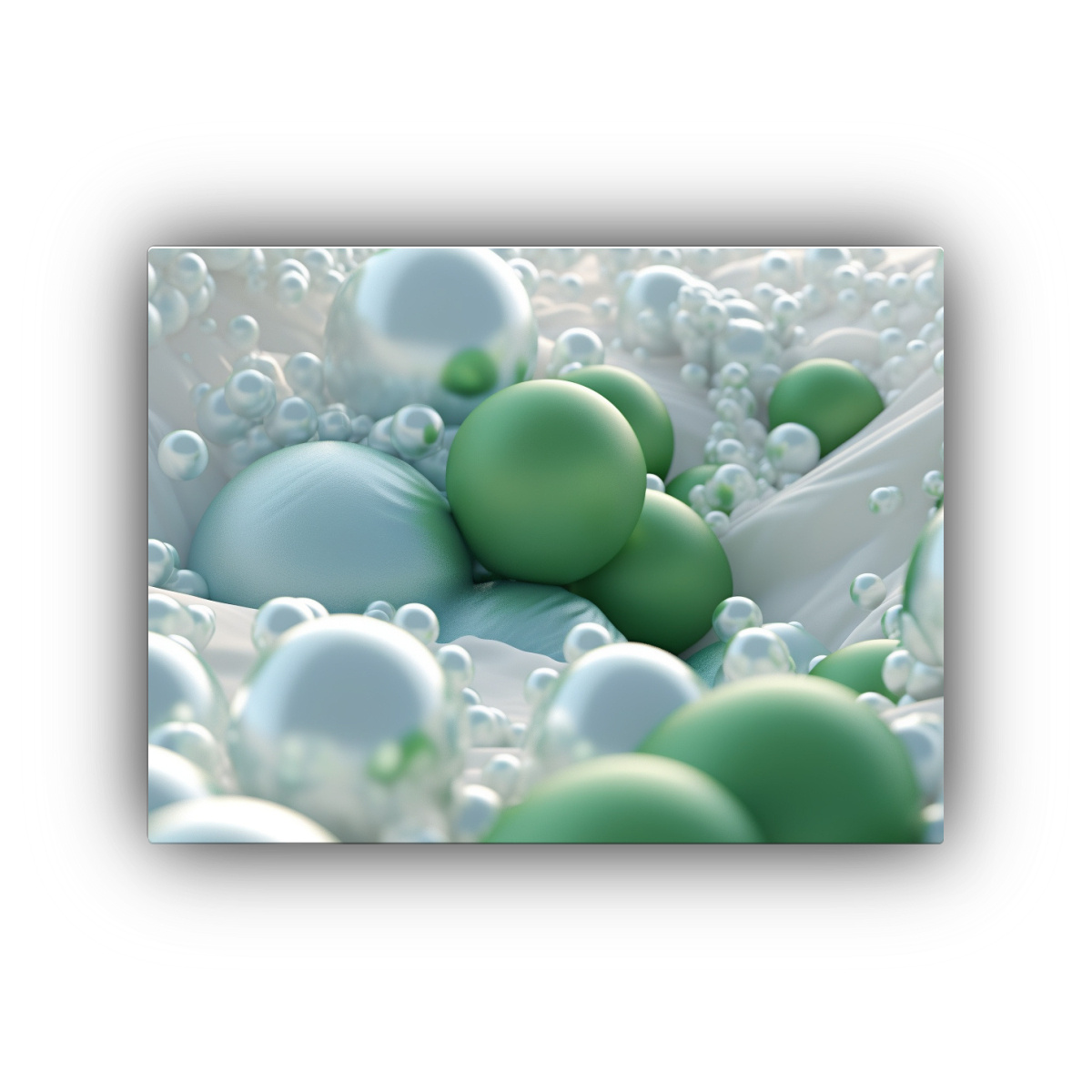 pinturas-decorativas-en-tela-blanca-con-gradiente-verde-azul-3d-suave