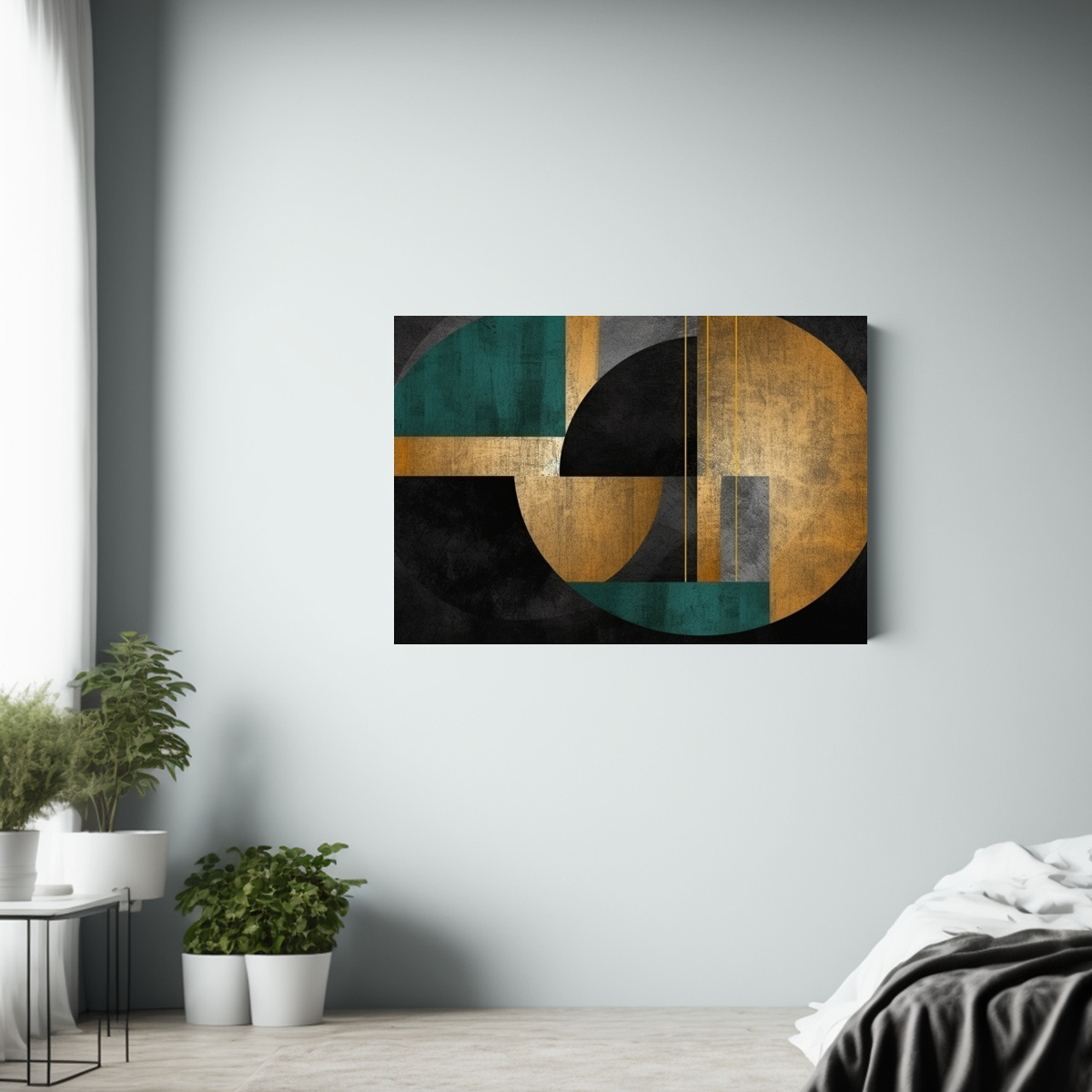 pinturas-decorativas-geom-tricas-en-negro-y-dorado-sobre-fondo-1-1