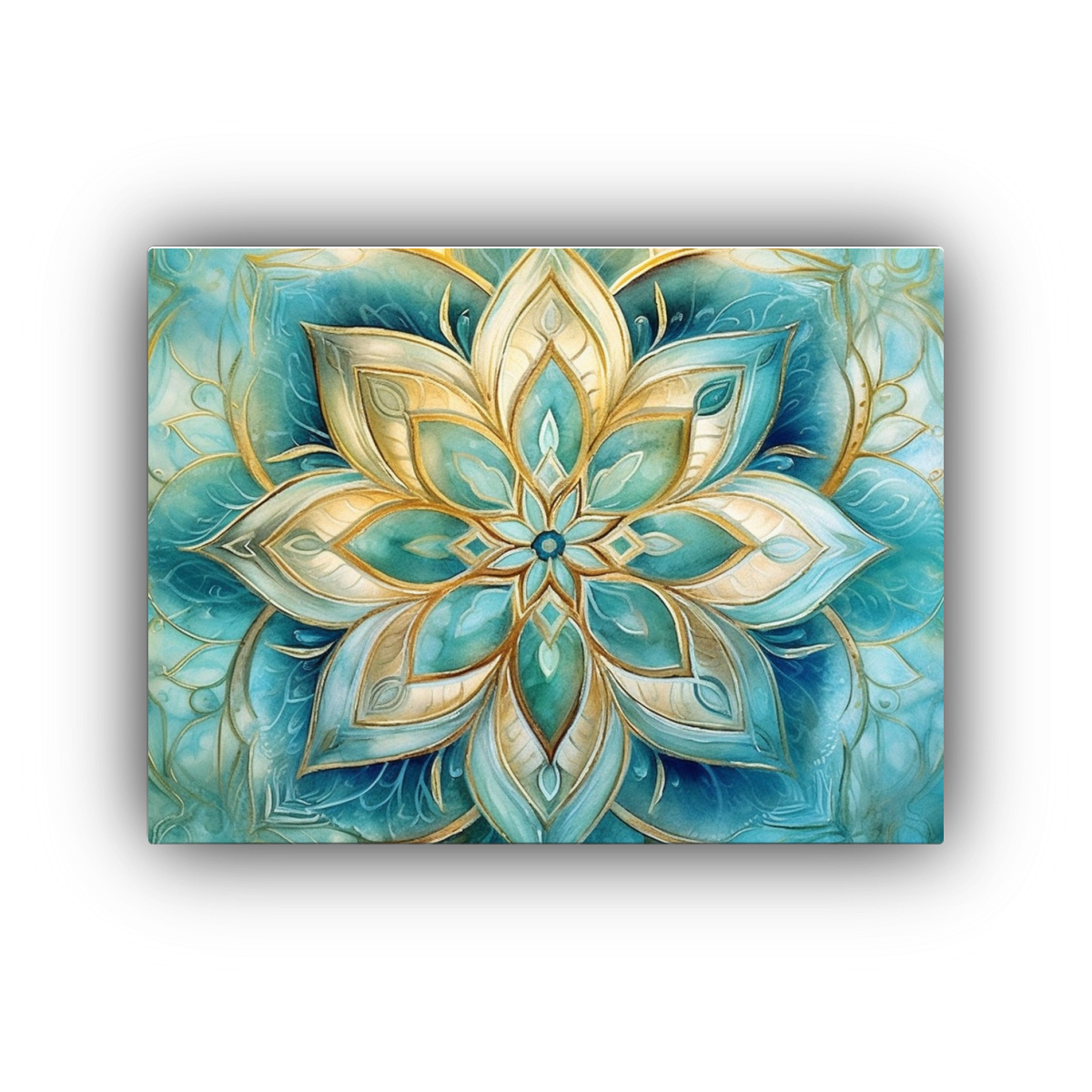 pinturas-decorativas-mandala-fractal-acuarela-dorada-y-transparente