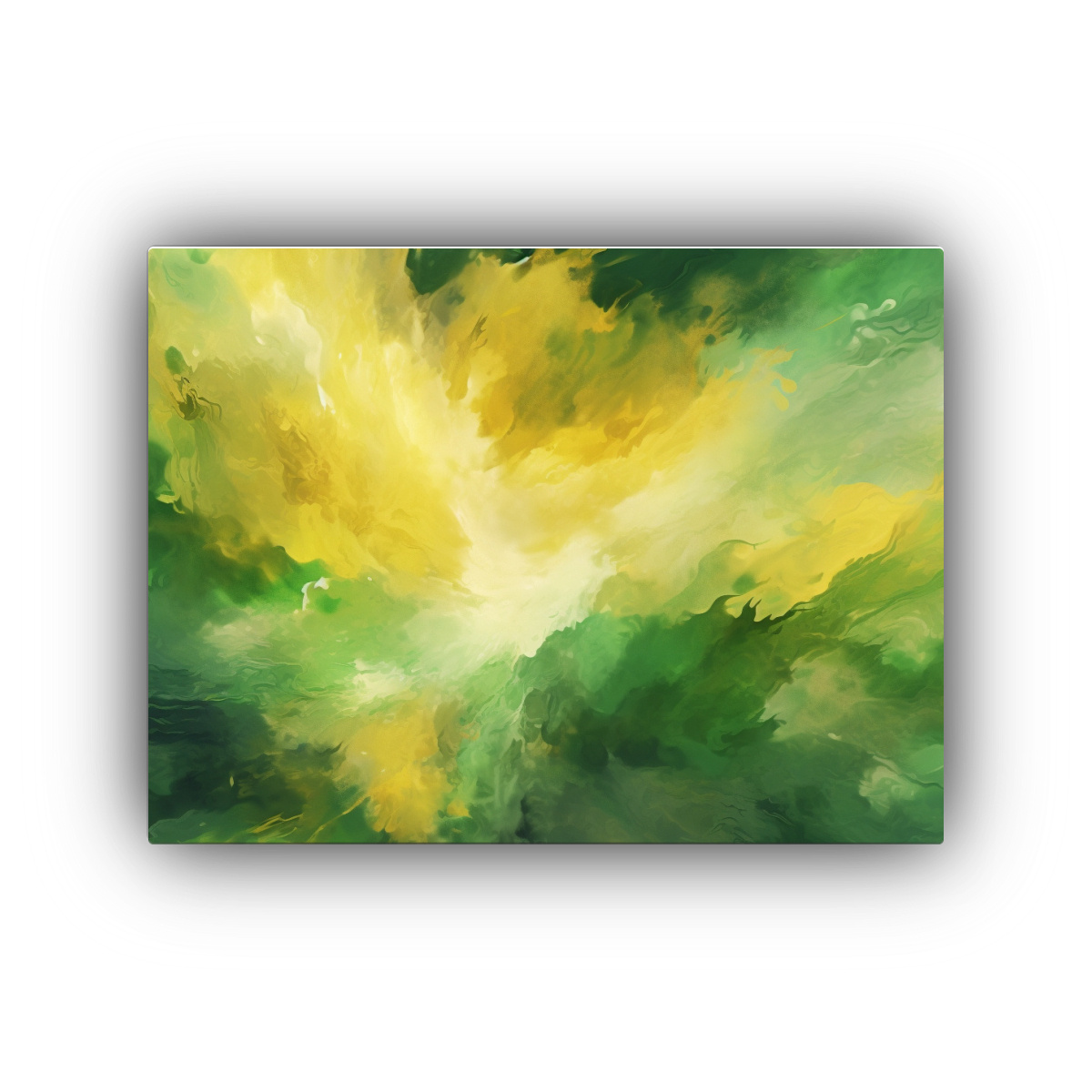 pinturas-decorativas-modernas-estilo-fantas-a-verde-y-dorado