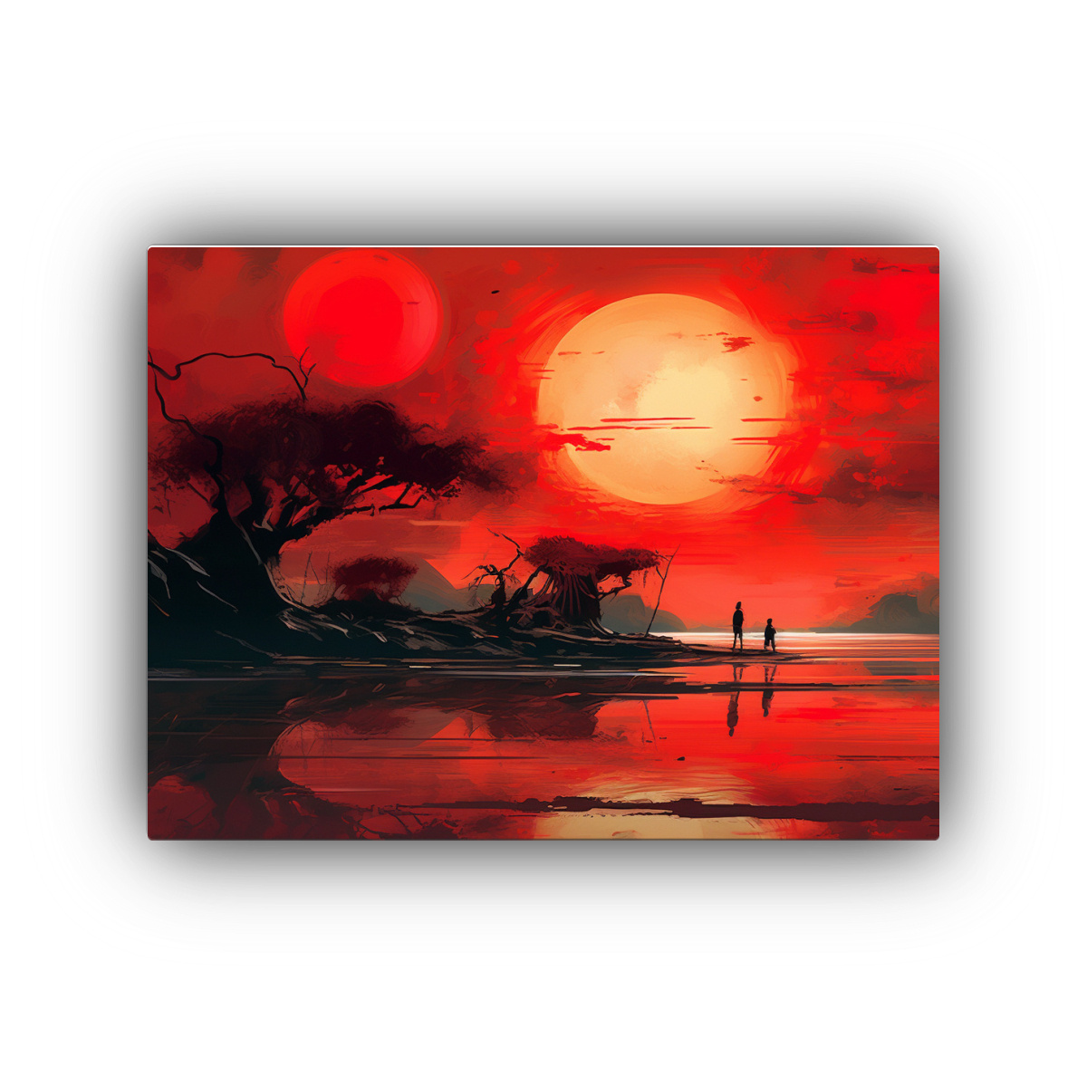 pinturas-decorativas-rojo-atardecer-para-comedor-inspirador