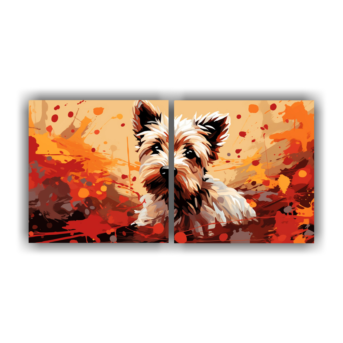 pinturas-decorativas-terrier-en-colores-marr-n-y-rojo-estilo-pop-art-neo-en-los-a-os-50