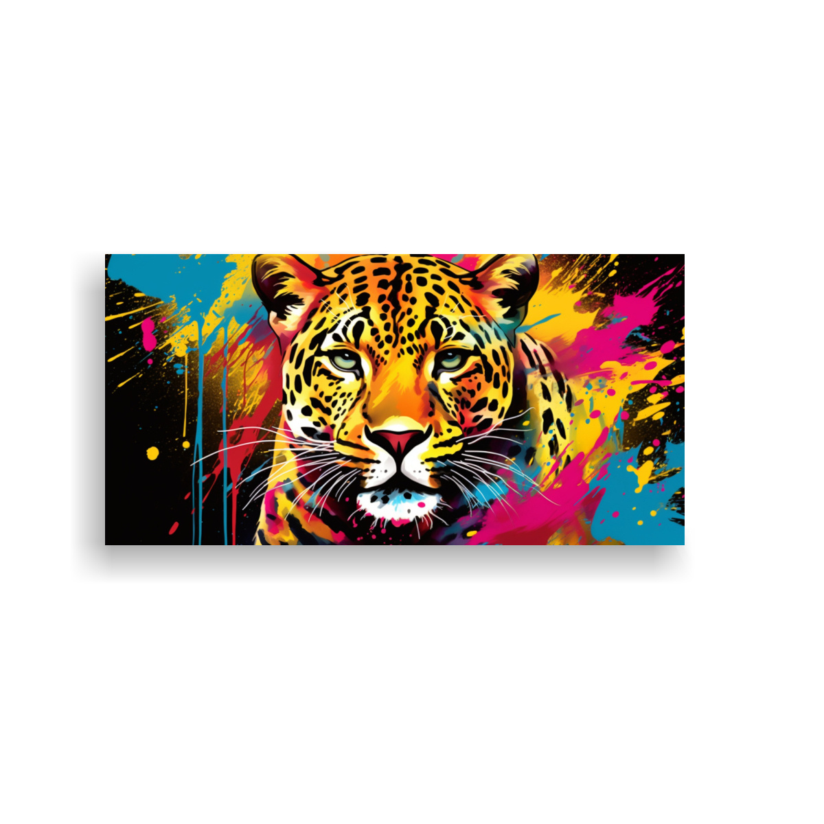 regalo-impreso-de-jaguar-en-colores-arco-ris-y-dorado-arte-neo-pop