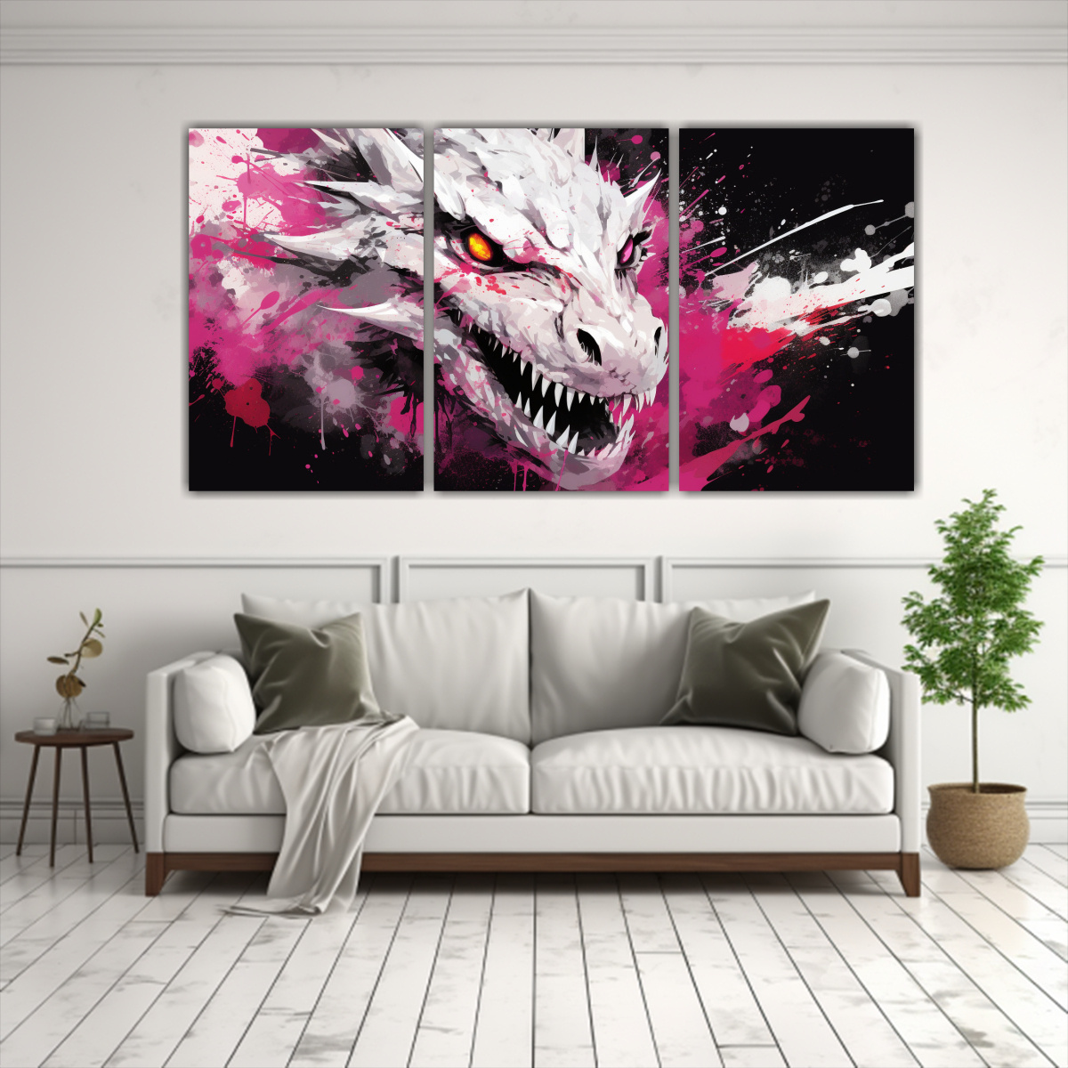 arte-de-pared-moderno-cl-sico-drag-n-en-blanco-y-rosa-atm-sfera-neonoir-1