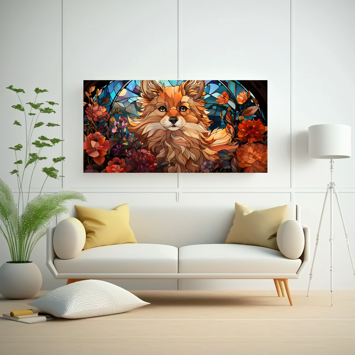 arte-digital-de-ventana-de-vidrio-con-gato-adorable-decoraci-n-hermosa-1
