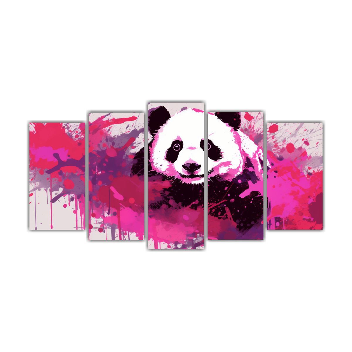 arte-patrono-intenso-panda-en-colores-malva-y-escarlata