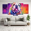 bulldog-arco-ris-estilo-neo-pop-5-composiciones-tela-canvas-1-1