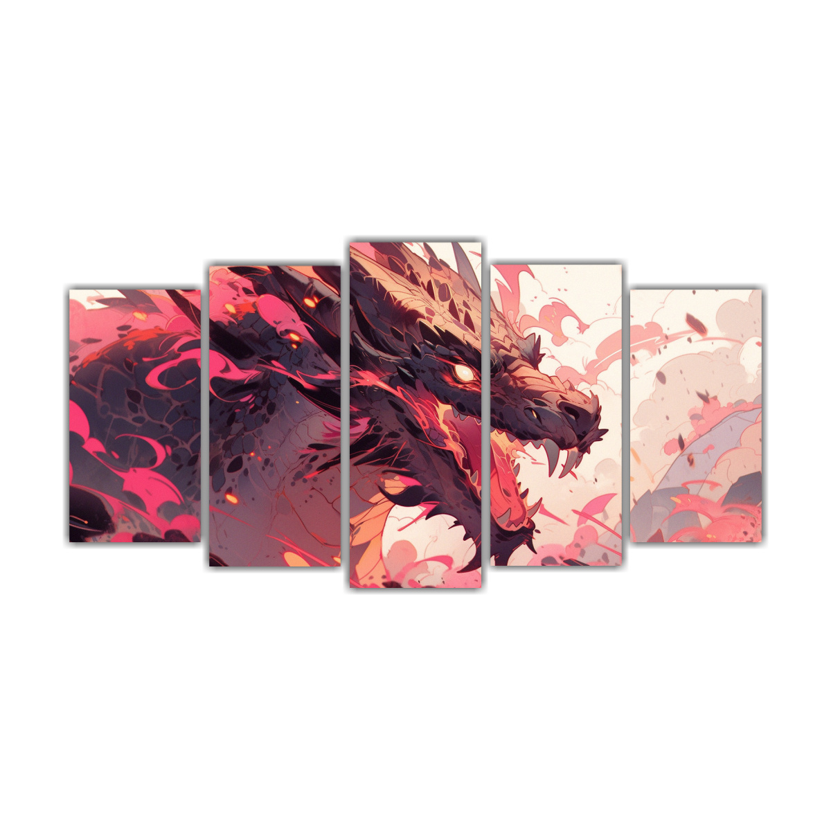 cinco-telas-bastidor-abstracto-drag-n-en-tonos-marr-n-y-rosa-ambientaci-n-neonoir