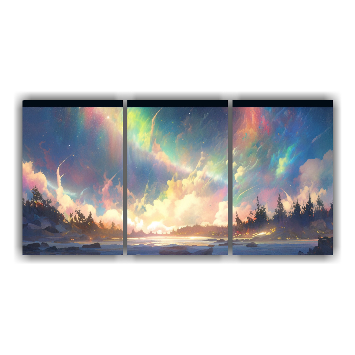 composiciones-impresionantes-aurora-boreal-arco-ris-acuarelas