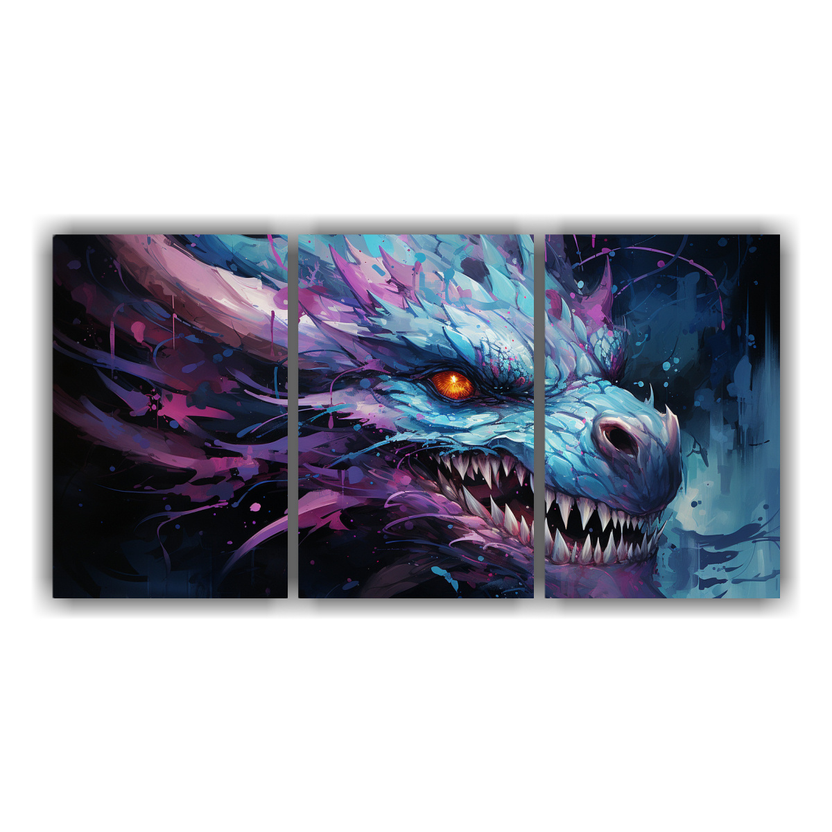 conjunto-3-cuadros-creativos-comedor-drag-n-p-rpura-y-turquesa-estilo-neonoir