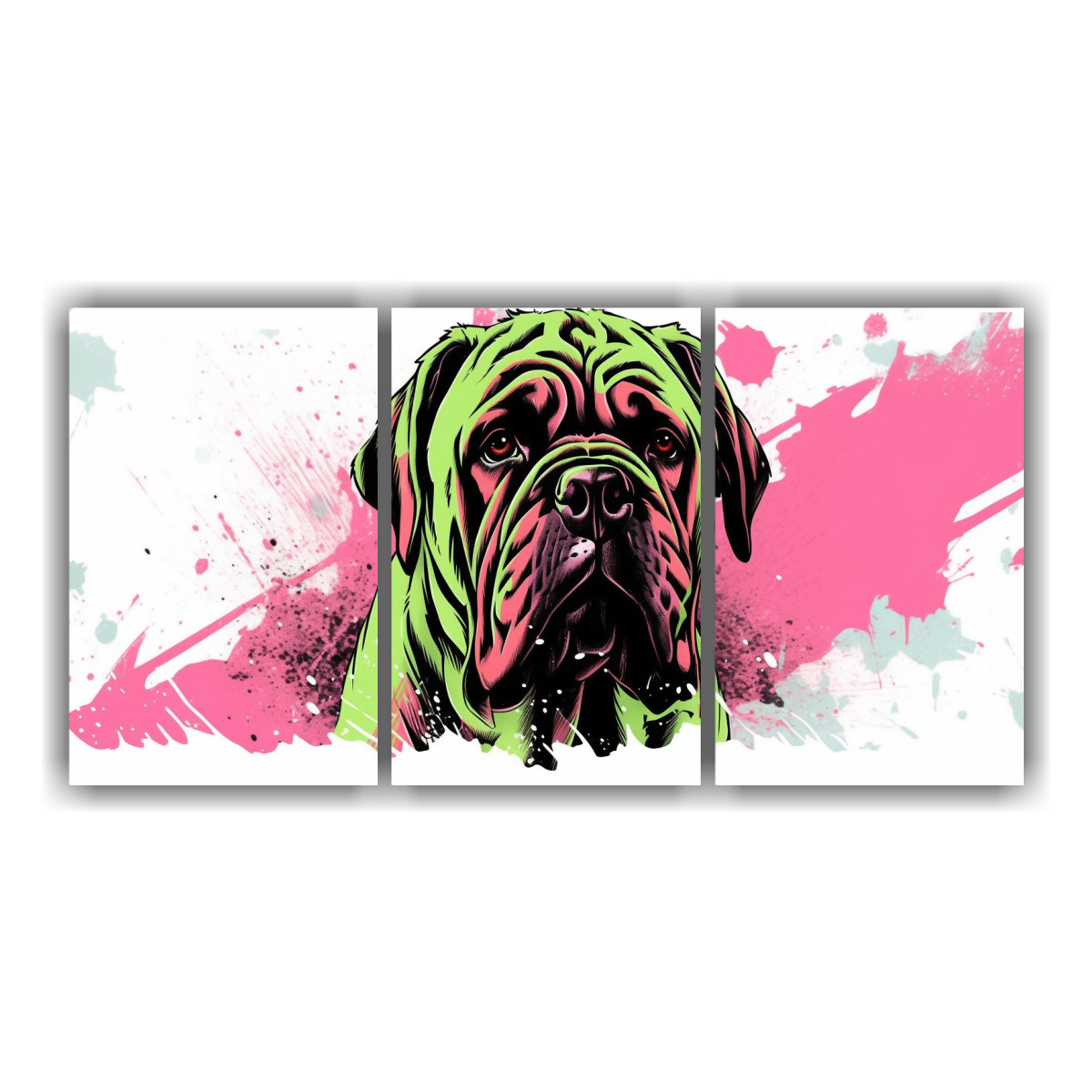 conjunto-3-lienzos-tela-canvas-mast-n-en-colores-verde-y-rosa-arte-pop-neo-