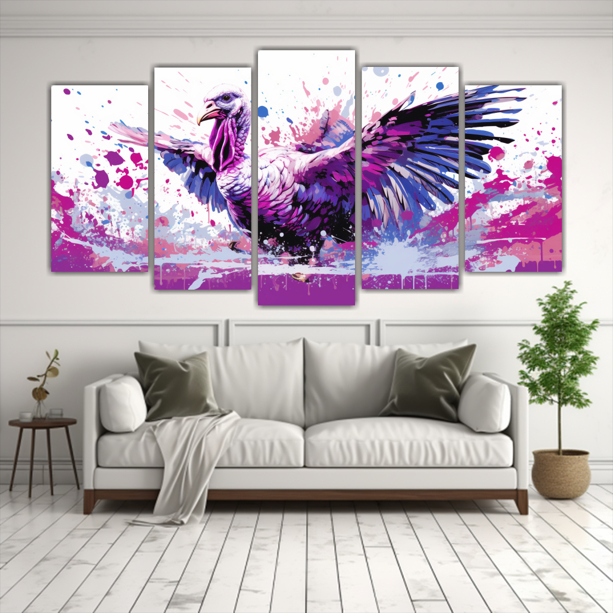 conjunto-5-cuadros-acuarela-pavos-en-colores-morado-y-blanco-arte-pop-neo-1-1