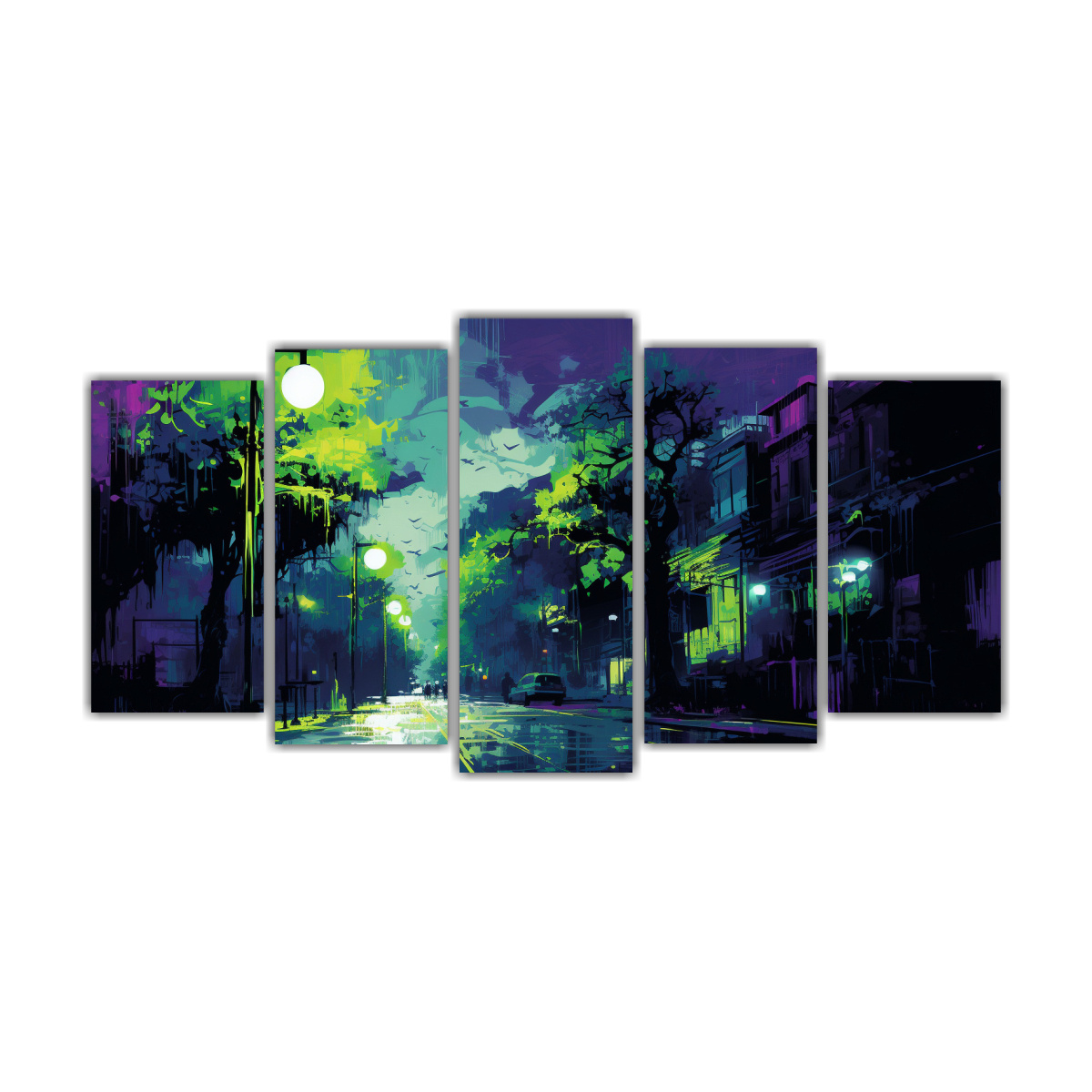 conjunto-5-cuadros-acuarela-textura-de-santiago-en-verde-y-p-rpura-neo