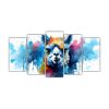 conjunto-5-cuadros-lienzo-alpaca-textura-y-colores-azules-arte-pop-neo
