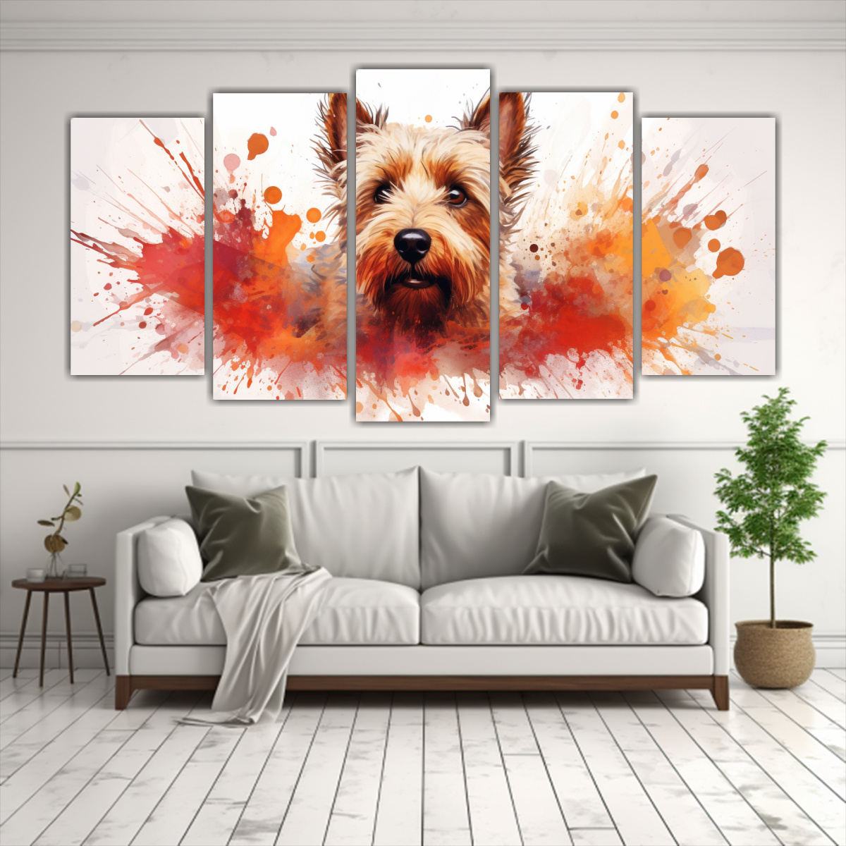 conjunto-5-lienzos-decorativos-figuras-terrier-en-colores-marr-n-y-rojo-estilo-neo-pop-arte-1