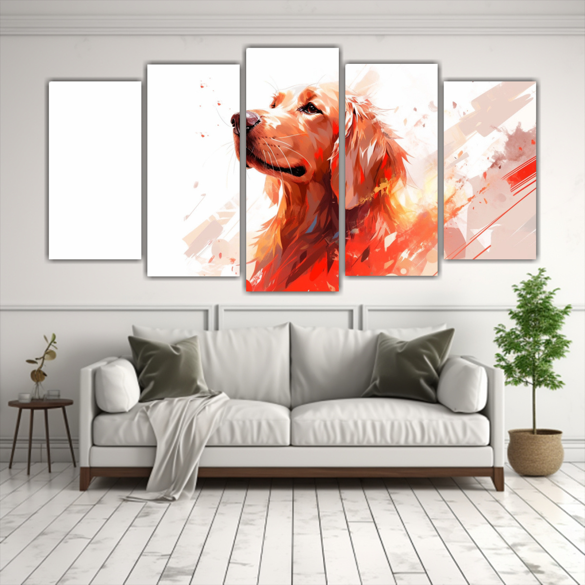 conjunto-5-lienzos-retriever-en-rojo-y-naranja-estilo-neo-pop-art-para-decoraci-n-del-hogar-1