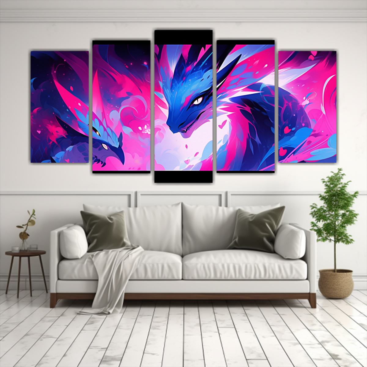 conjunto-5-telas-bastidor-abstracto-linear-drag-n-en-rosa-y-azul-estilo-neonoir-1