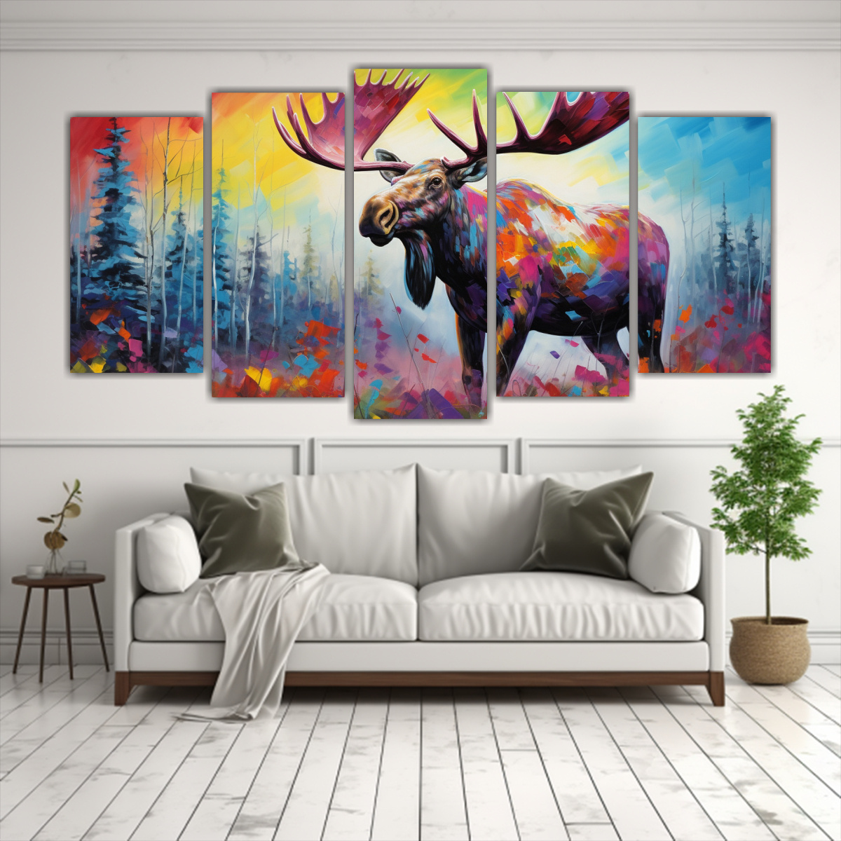 conjunto-5-telas-bastidor-venta-cuarto-estilo-pintura-estilo-oleo-alce-colorido-1