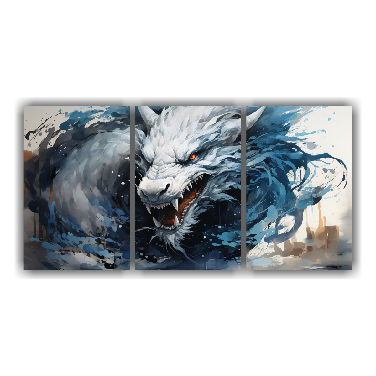 conjunto-cuadros-drag-n-blanco-y-azul-estilo-galer-a-neonoir